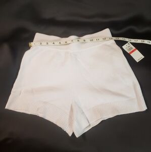 Danielle Bernstein White Sweater Shorts
